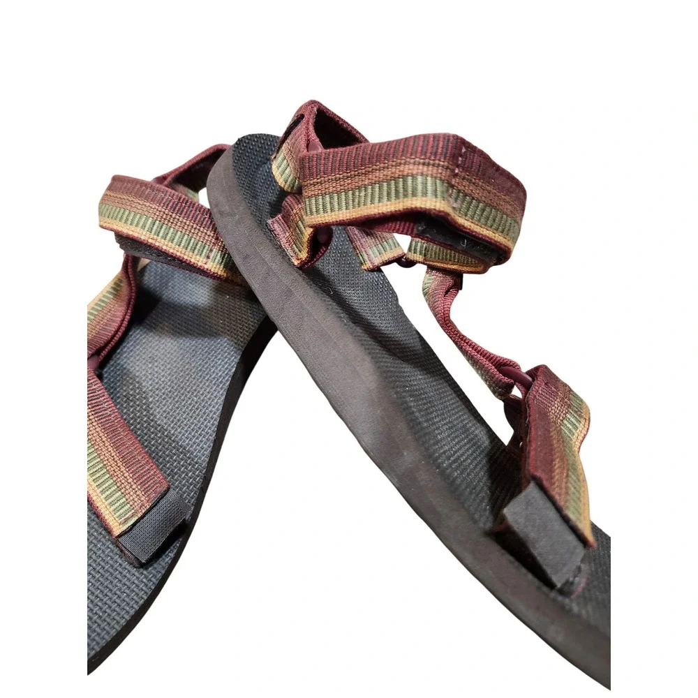 Teva Original Universal Sandals Mens 10 earth tone Multi Color Striped 1004006